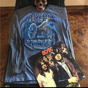 AC/DC for those about to rock we saulte you baseball t longsleeve mens L